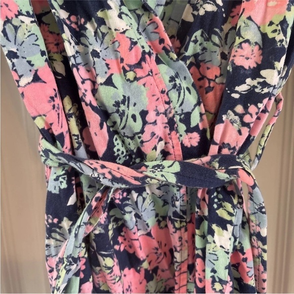 Okie Dokie Floral Wrap Robe Long Sleeve Belted Size S/M Pajama Loungewear - Picture 2 of 6